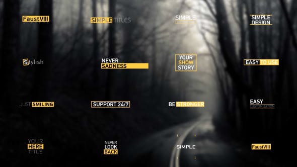 Videohive 30 Simple Titles 16093539