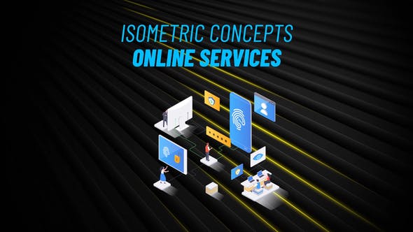 Videohive Online Service Isometric Concept 31223576