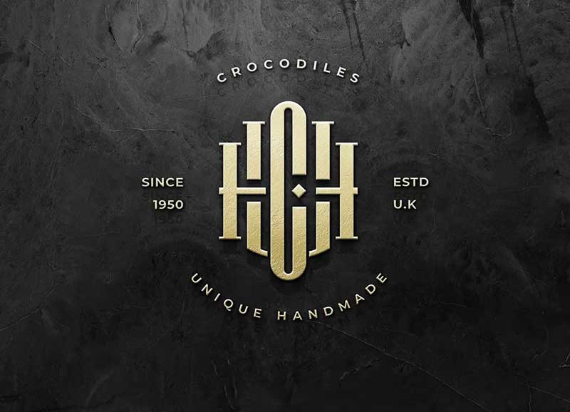 Black Marble Embossed Logo Mockup