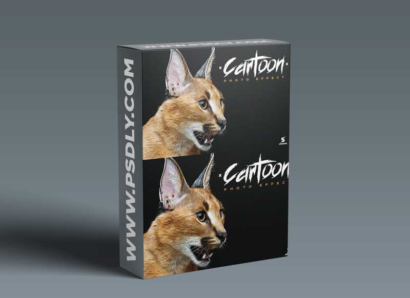 Cartoon Painting Photo Template - Smart Object