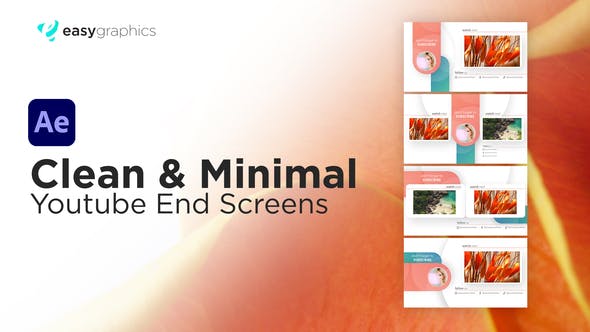 Videohive Clean & Minimal Youtube End Screens Template 30917160