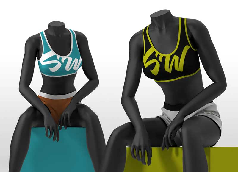 Female Mannequin Crop Top Mockup