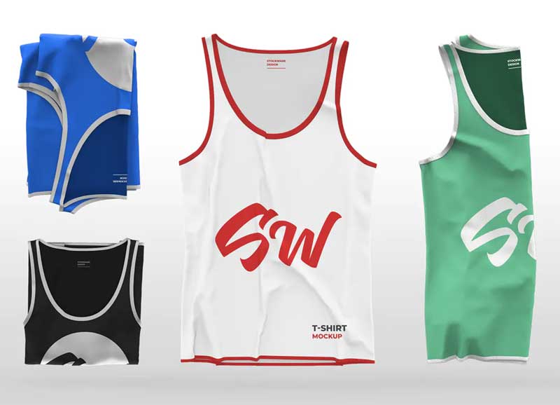 Folded Tank Top Collection Mockup