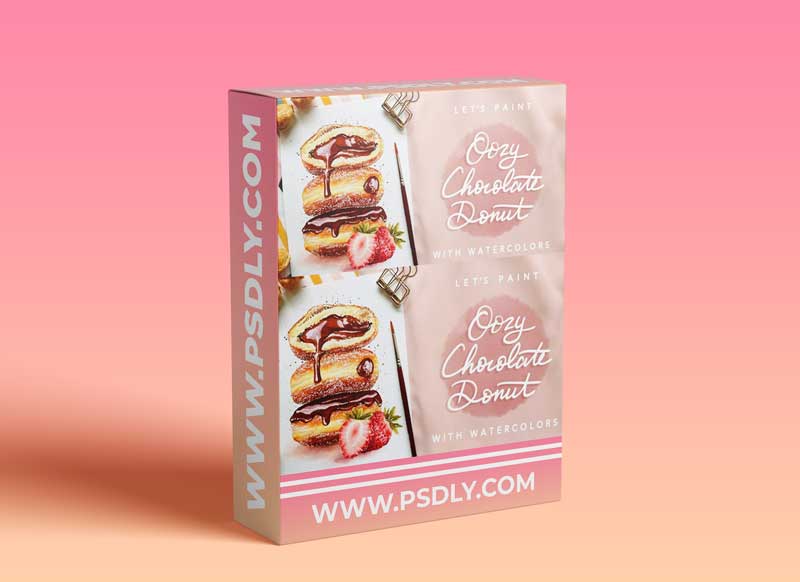 Let's Paint: Oozy Chocolate Donut with Watercolors
