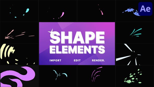 Videohive Shape Elements Pack After Effects 30921341