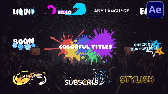 Videohive Colorful Titles After Effects 31343988