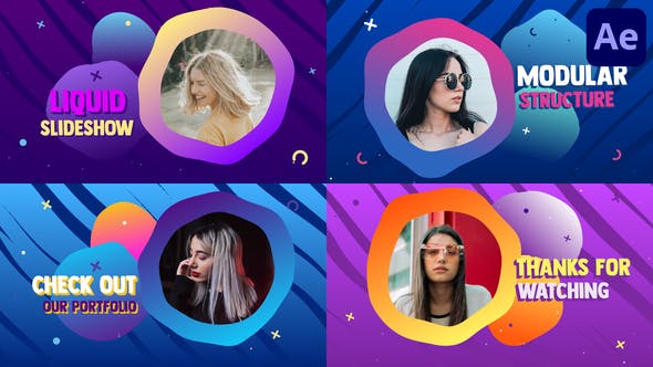 Videohive Colorful Liquid Slideshow After Effects 31050681