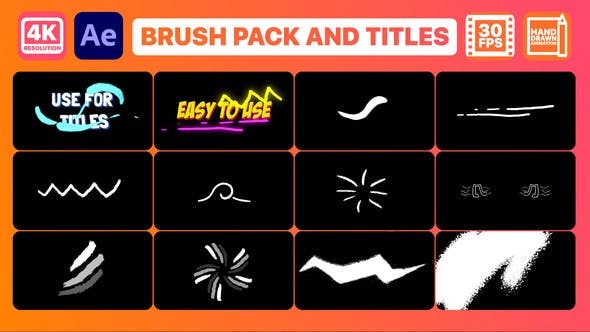 Videohive Brush Elements And Titles After Effects 31123245