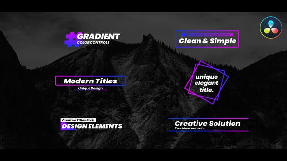 Videohive Gradient Titles 29733666