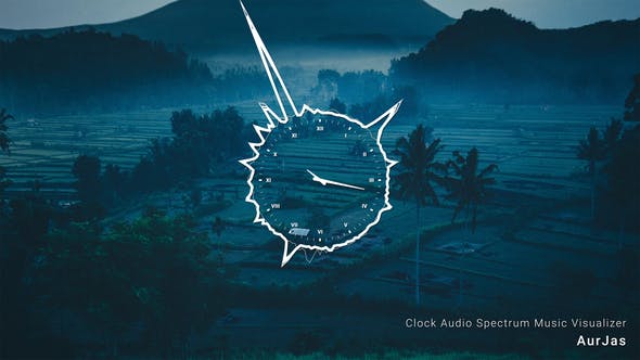 Videohive Clock Audio Spectrum Music Visualizer 31028201