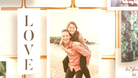 Videohive Gold Wire Photo Slideshow 31155456