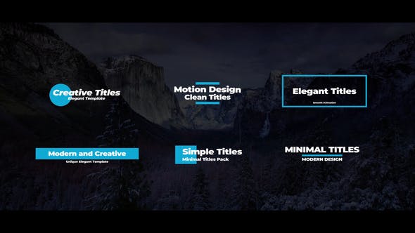 Videohive Clean Titles Pack 29900924