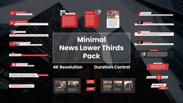 Videohive Minimal News Lower Thirds Pack 28006846