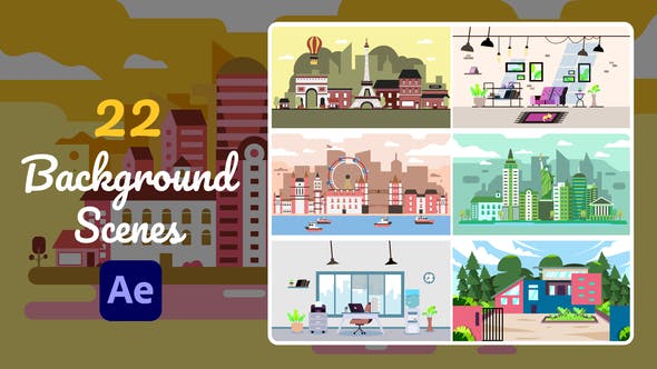 Videohive 22 Background Scenes After Effects 30595668