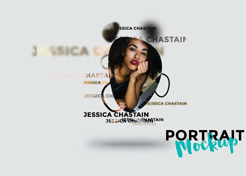 Text Portrait Mockup 2 D37H6TG