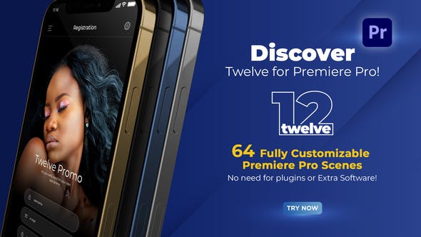 Videohive Twelve App Promo for Premiere Pro MOGRT 31189827