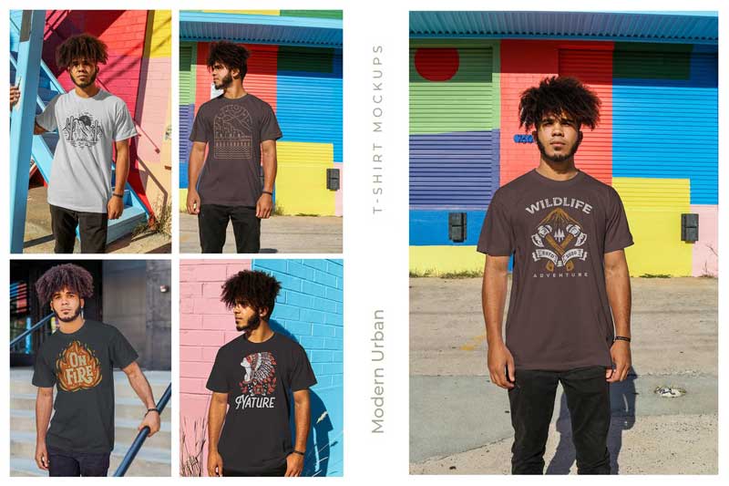 Urban Men T-Shirt Mockups H29VTNK