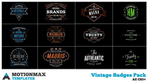 Videohive Vintage Badges Pack 16367063