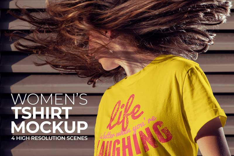 Women's T-shirt Mockup WCWZ2NV
