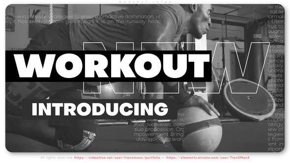 Videohive Workout Intro 31274789