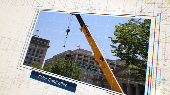 Videohive Blueprint Construction Slideshow 23198916