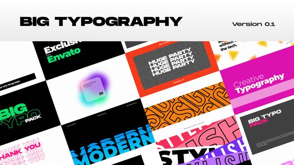Videohive Big Typography Premiere Pro 31234430