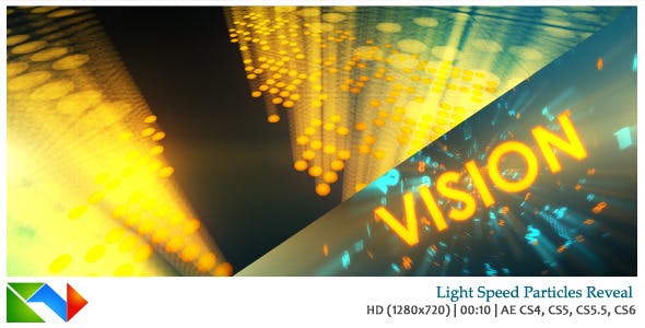 Videohive Light Speed Particles Reveal 4571075