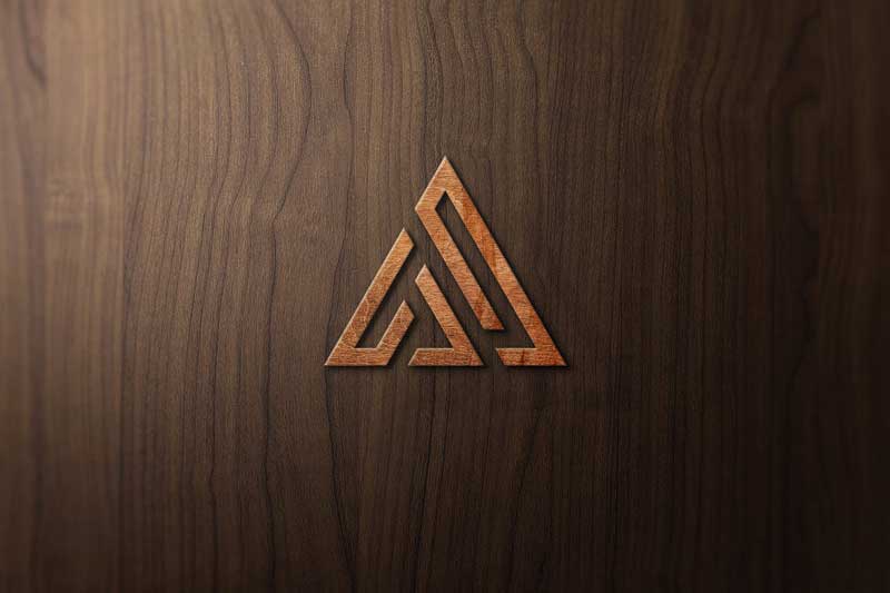 3D Wood Logo Mockup