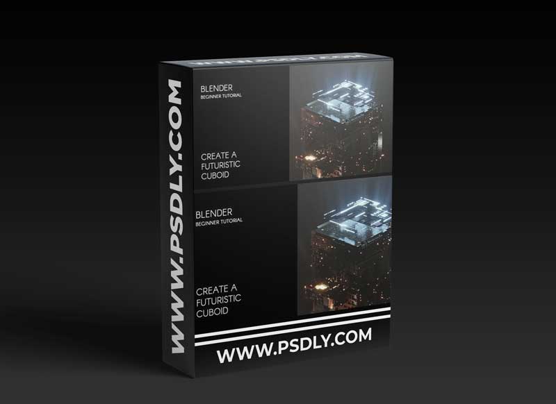 Animate a 3D futuristic cuboid in Blender