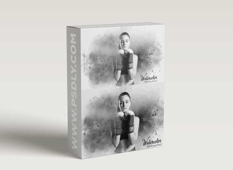 Black and white painting photo effect