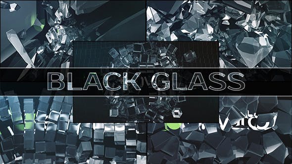 Videohive Black Glass Logo (5-pack) 11215145