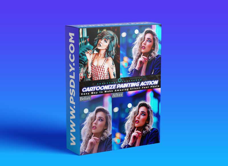 Cartoonize Painting Photoshop Action