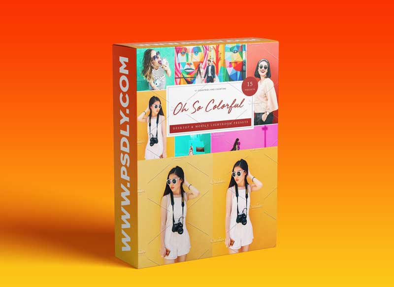 CreativeMarket - 15 Lightroom Presets, Oh So Colorful 5962681