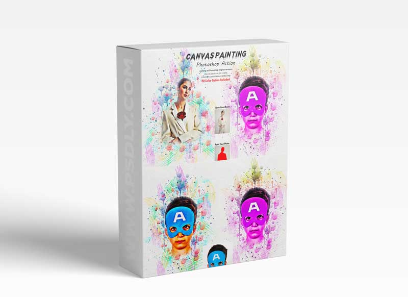 CreativeMarket - Canvas Painting Photoshop Action 5804650