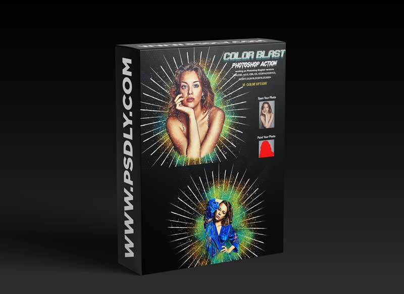 CreativeMarket - Color Blast Photoshop Action 5991696