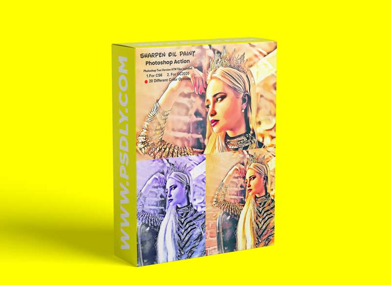 CreativeMarket - Sharpen Oil Paint Photoshop Action 5947702