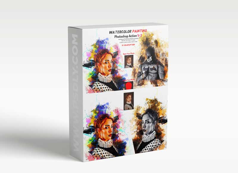 CreativeMarket - Watercolor Painting Photoshop Action 5906108