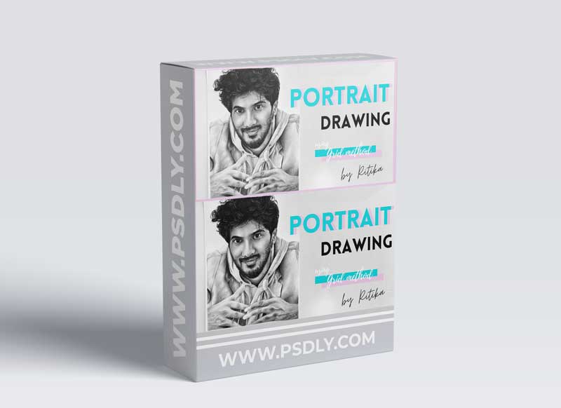 Drawing a Realistic Portrait - Grid Method || Portrait drawing for beginners