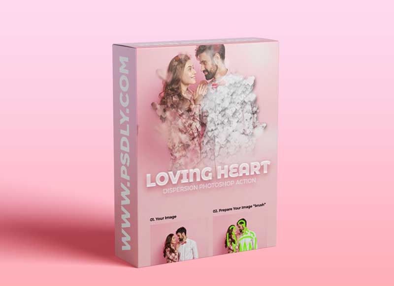 GraphicRiver - Loving Heart Dispersion Photoshop Action 30404701