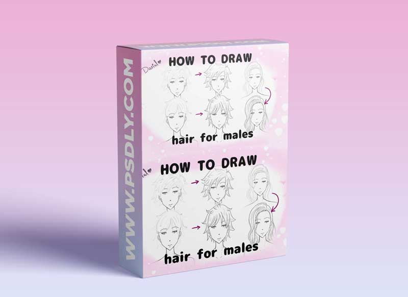 How to draw anime hair for Males/ boys