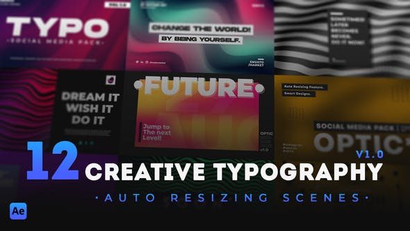 Videohive 12 Creative Typography Scenes 31809887