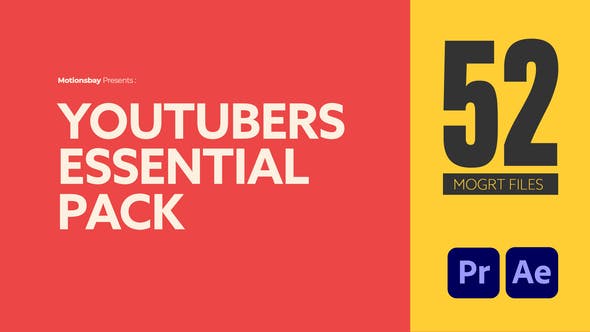 Videohive Youtubers Essential Pack MOGRT Premiere pro 31347358