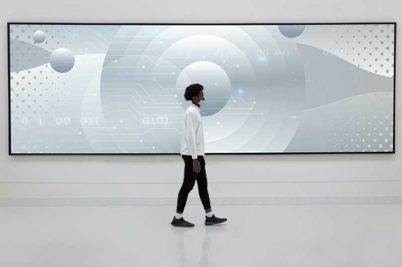 Large billboard mockup at a shopping mall psd