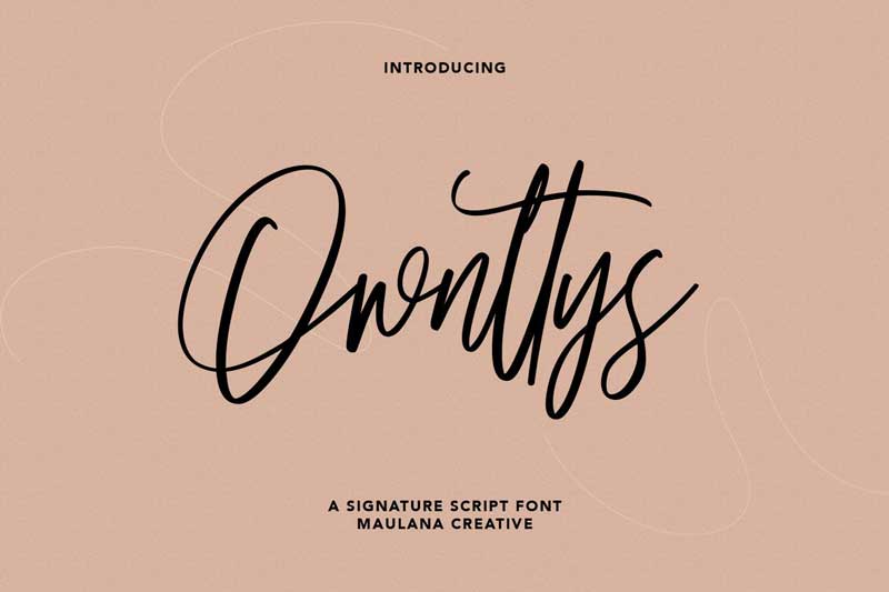 Ownttys Signature Script Font