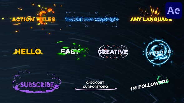Videohive Colorful Action Titles After Effects 31737707
