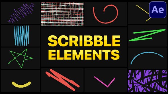 Videohive Scribble Elements After Effects 31035637