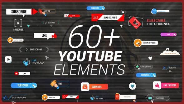 Videohive YouTube Buttons Subscribe Pack MOGRT 31422862