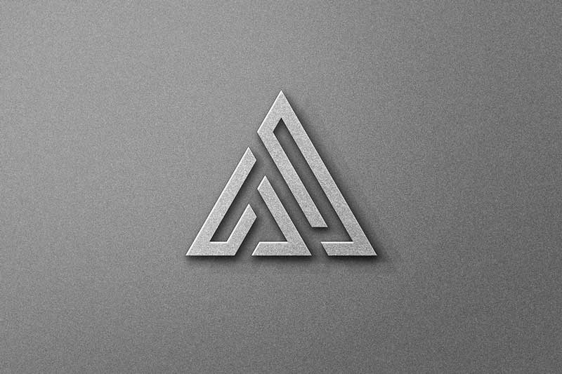 Silver Emboss Logo Mockup