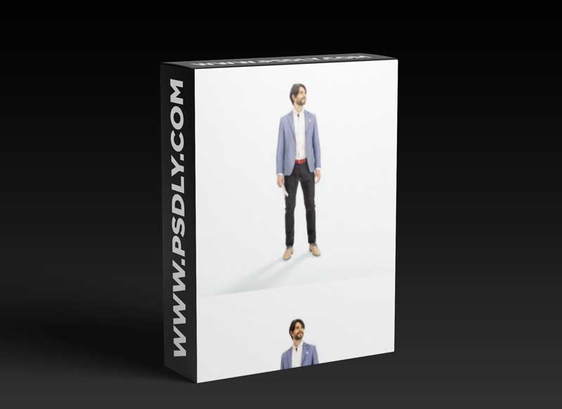 Standing Business Man – CMan0323-HD2O01P01S Low-poly 3D model