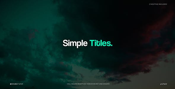 Videohive Simple Titles 20516045